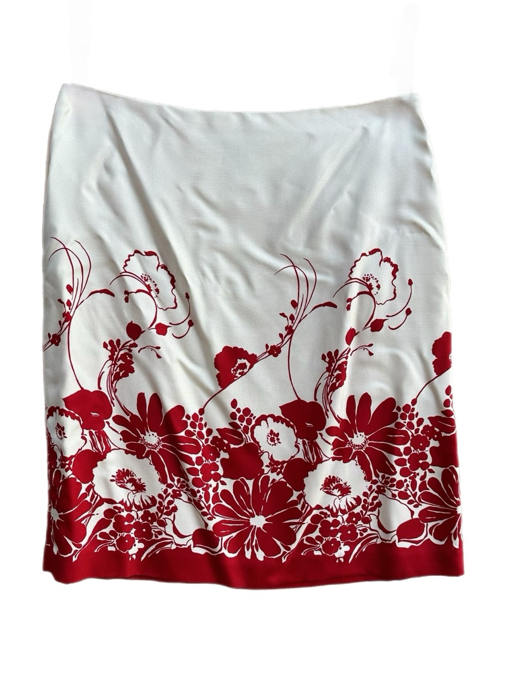 NWOT Ann Taylor Cream Silk Shell Lined Skirt